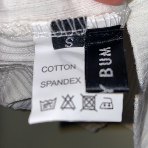 HONEYBUM White Cropped Spaggheti Strap Top Sz: S - Picture 5 of 5